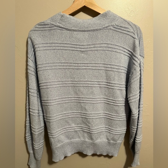 Cupcakes & Cashmere Baby Blue Cotton Button Front Cardigan - Picture 8 of 9